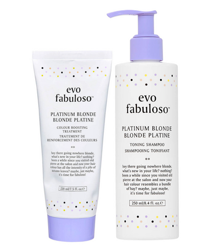 evo - platinum blonde - toning shampoo and treatment duo