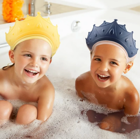 kids bathing crown - eye and ear protection with adjustable strap