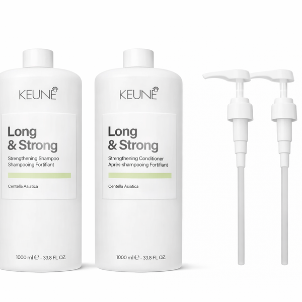 keune - long & strong - strengthening shampoo & conditioner 1L bundle