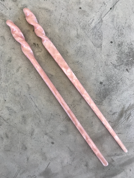 spiral acrylic hair sticks