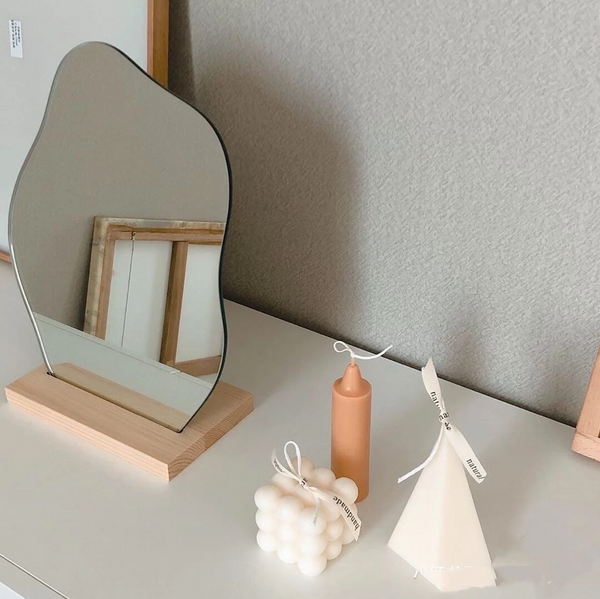 irregular swirl vanity mirror