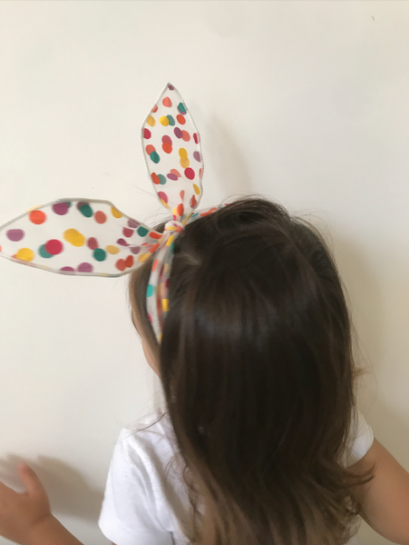 polka dot bunny headband