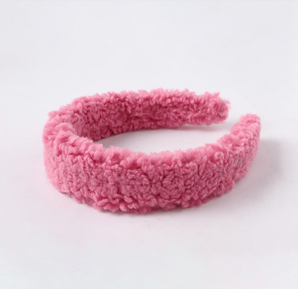 plush teddy headband - faux fur