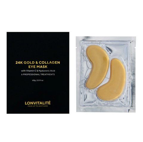 lonvitalite - 24k gold & collagen eye masks 6pk